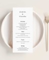 Menu de mariage collection minimale Manhattan
