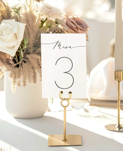 Números de mesa para bodas colección minimal París