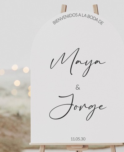 Zoom Affiche d’entrée de mariage personnalisée