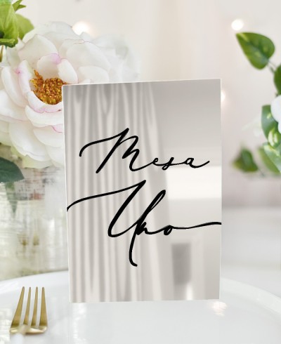 Número de mesa de acrílico para casamentos