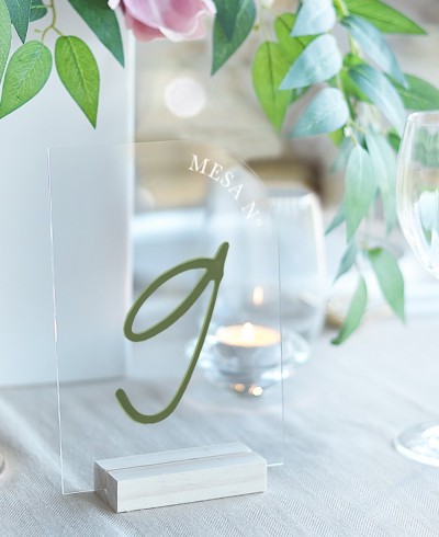 Numeri della tabella nuziale in metacrilato