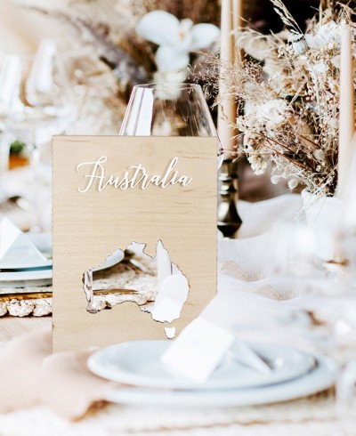 Starre Tischnummern für Hochzeiten