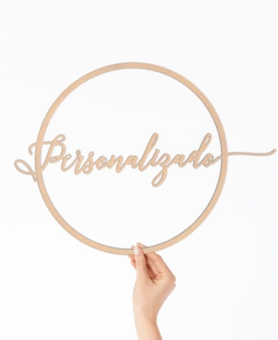 Coroa de círculo personalizada para casamentos