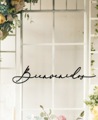 Sinal decorativo para casamentos de boas-vindas