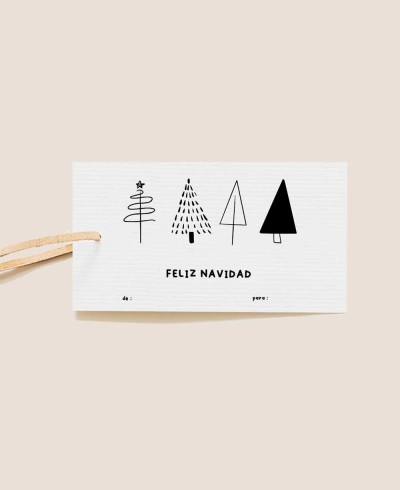 Etichetta rettangolare per Natale