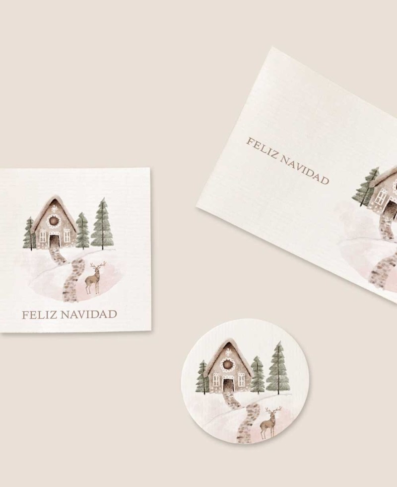 Formatos pegatinas adhesivas para detalles de Navidad