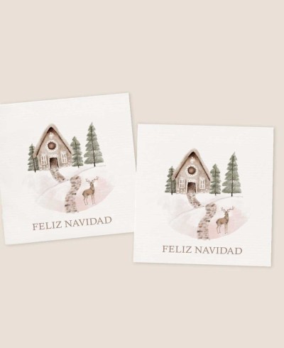 Adesivos clássicos de Natal quadrados