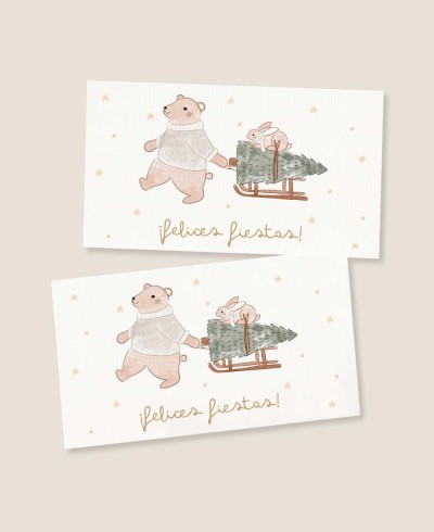 Rectangular sticker for Christmas children