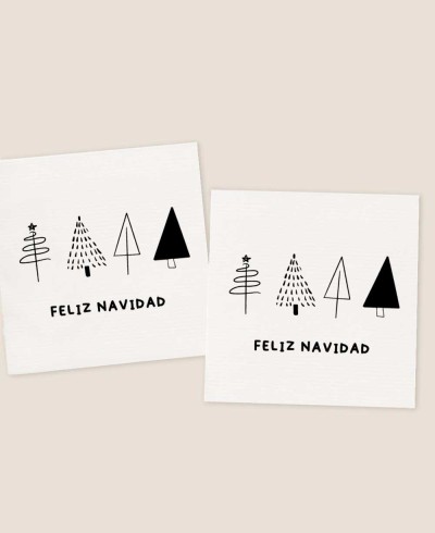 Adesivi quadrati di Natale minimali