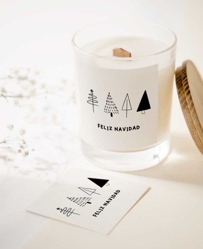 Adesivo quadrato minimale di Natale