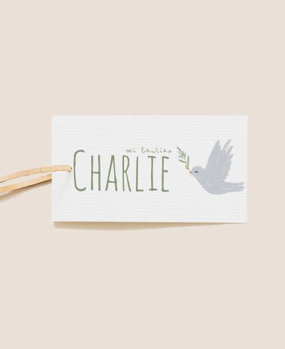 Etichetta rettangolare per battesimi raccolta olive