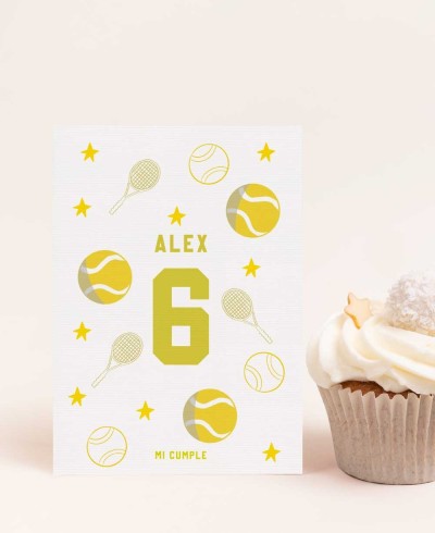 Geburtstagseinladung Sport Tennis