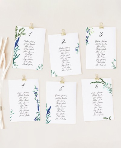Seating plan para bodas jacintos silvestres