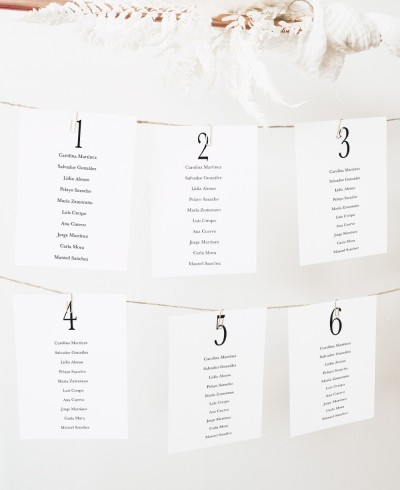 Plan de mesas para bodas minimal Manhattan