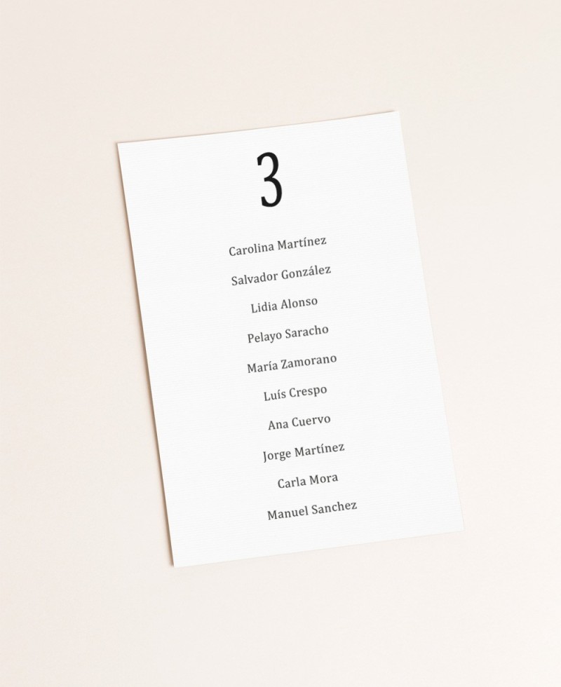 Seating plan para bodas minimal Tokyo