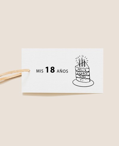 Etichetta rettangolare per torta di compleanno