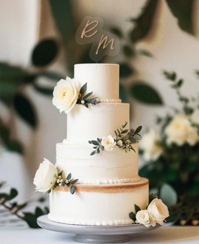 Vue d’ensemble Cake Topper Initiales