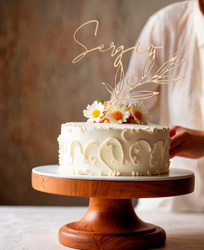 Übersicht Individueller Tortenaufleger mit Namen