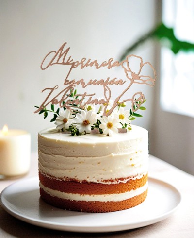 Panoramica cake topper personalizzato con nome