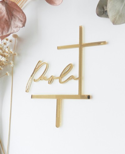 Topper per torte per comunioni vista dall'alto