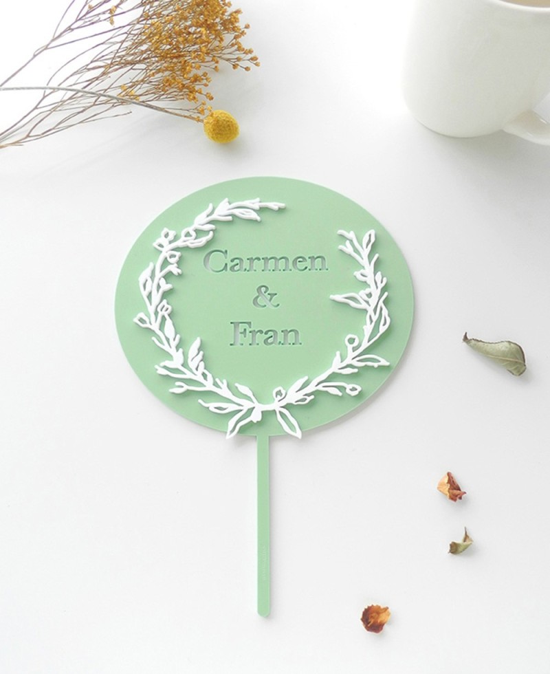 Top View Cake Topper pour les mariages
