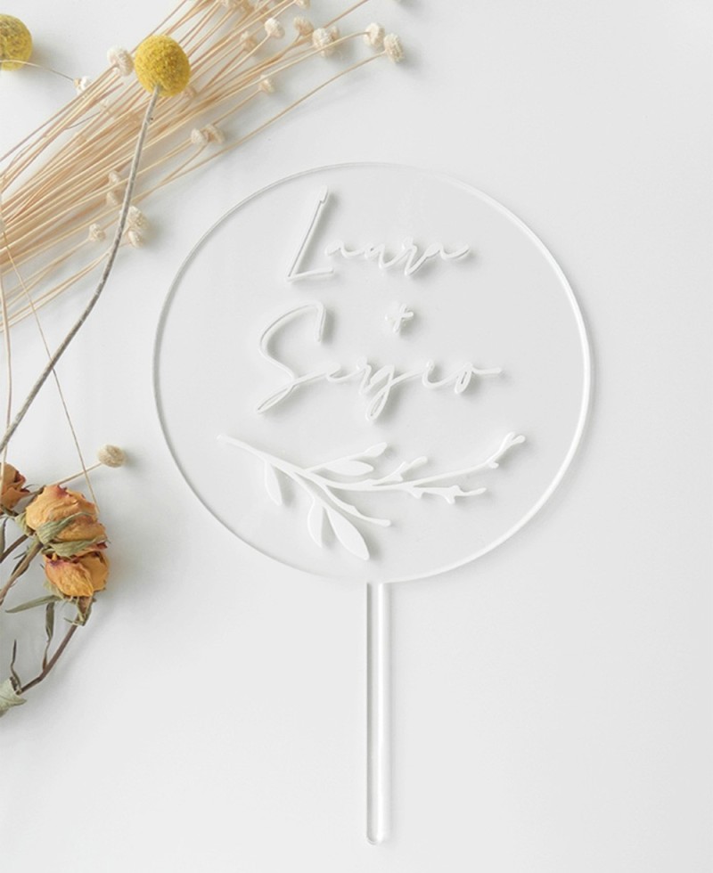 Top View Cake Topper per matrimoni