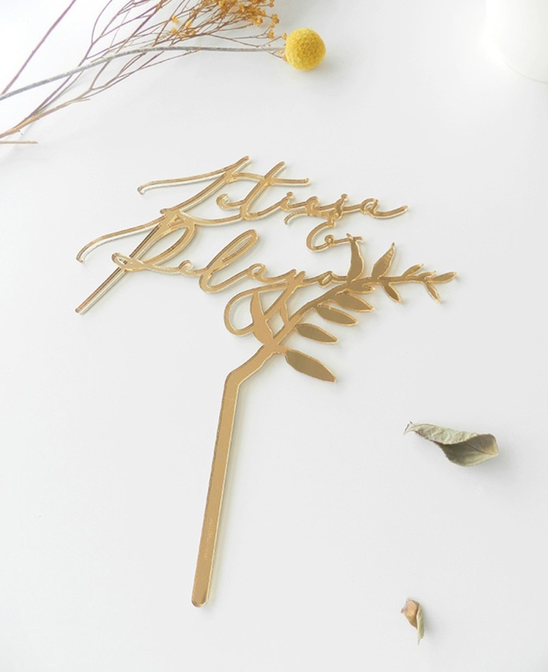 Top View Custom Cake Topper Weddings