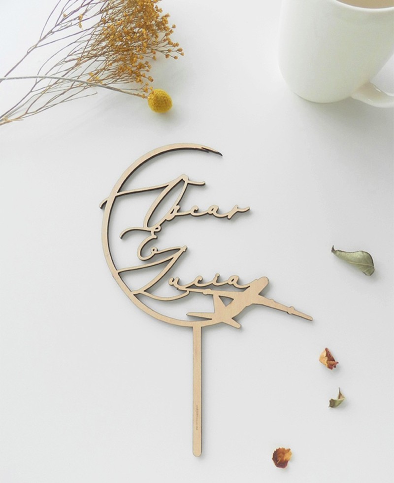 Top View Cake Topper pour les mariages