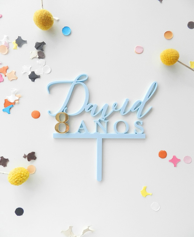 Topper per torte con vista dall'alto per compleanno