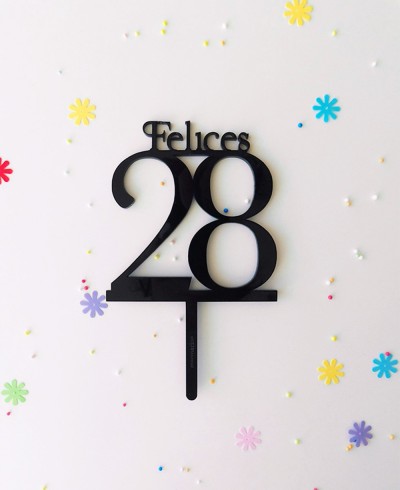 Topper per torte con vista dall'alto per compleanno