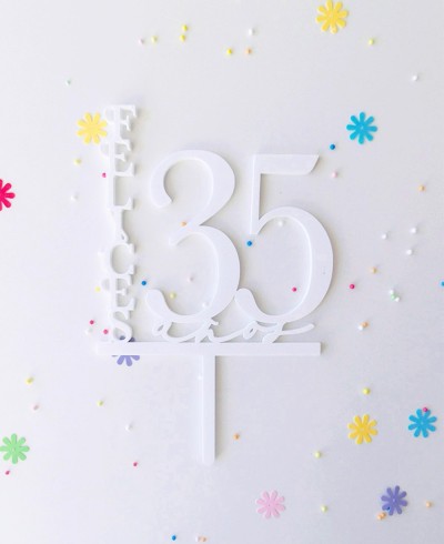 Topper per torte con vista dall'alto per compleanno