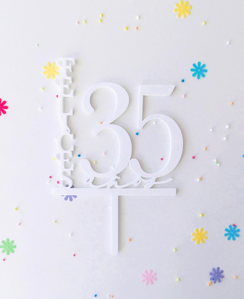 Topper per torte con vista dall'alto per compleanno