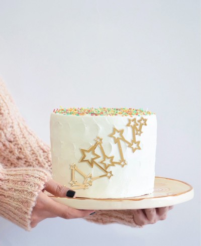 Übersicht Cake Topper Wasserfall Sterne