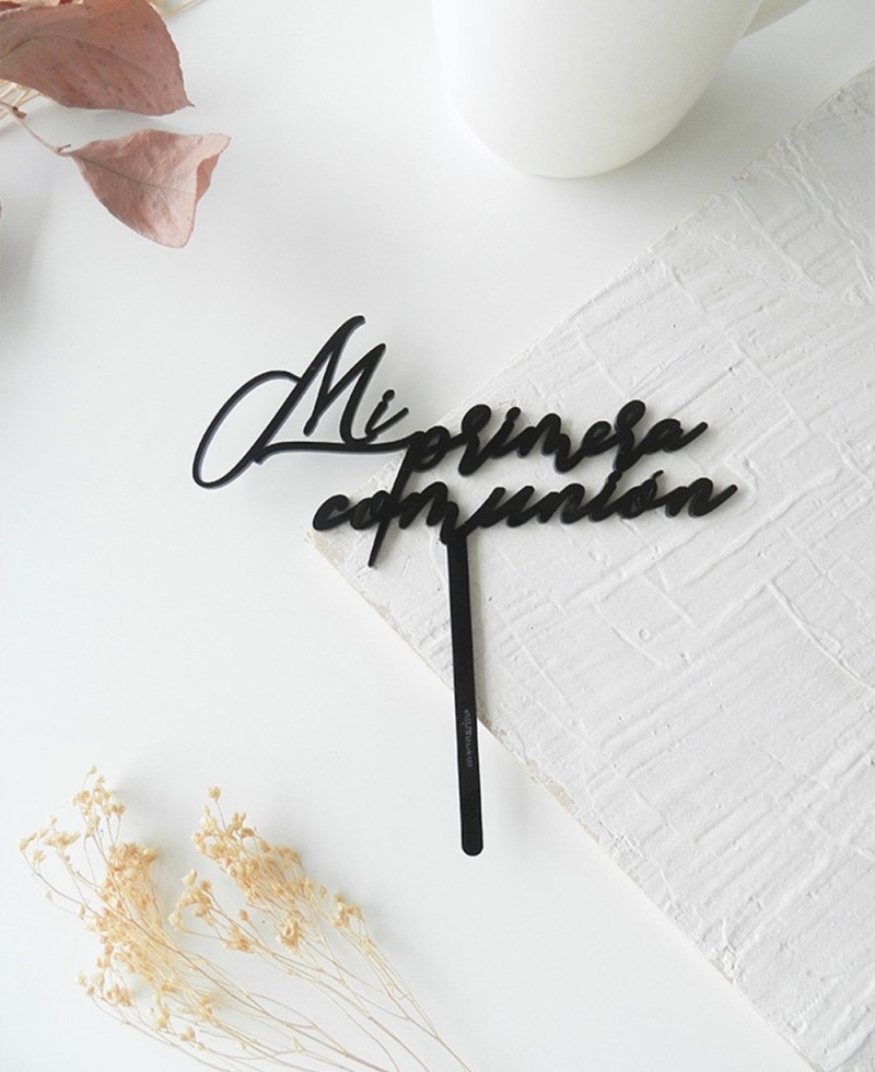 Topper per torte per comunioni vista dall'alto