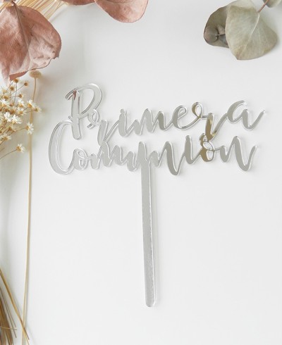 Topper de bolo com vista superior para comunhões