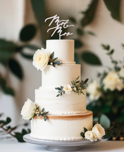 Panoramica cake topper "Mr & Mrs"