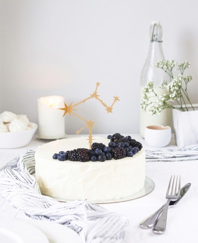 Übersicht über den Sternbild-förmigen Tortenaufleger