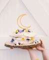 Vista general cake topper forma de luna