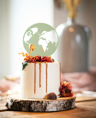 Panoramica cake topper pianeta Terra