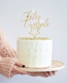 Panoramica di "Buon compleanno" cake topper con stelle