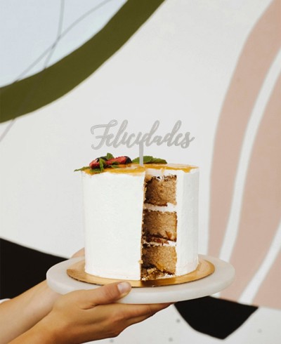 Composition cake topper for birthday with cake