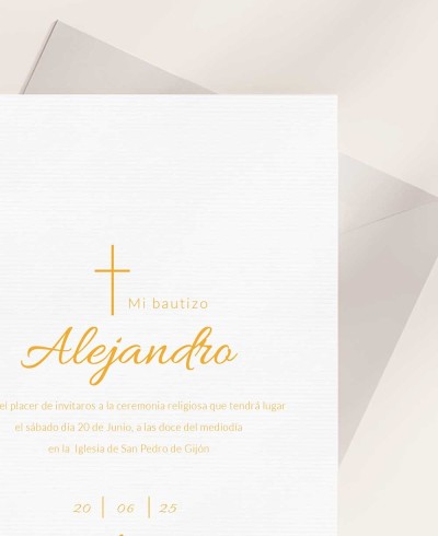 Zoom Classic Baptism Invitations with Cross
