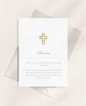 Back classic style communion invitations for girls