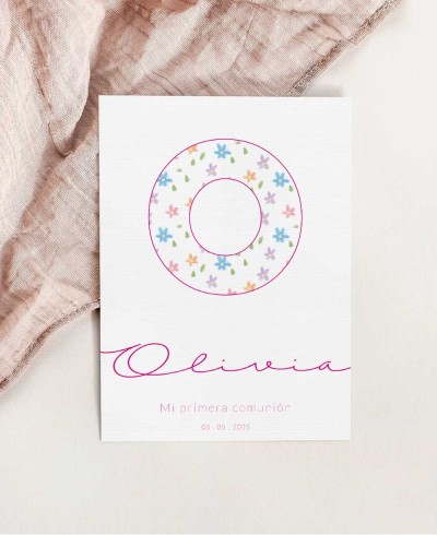 Invito fiori per la prima comunione