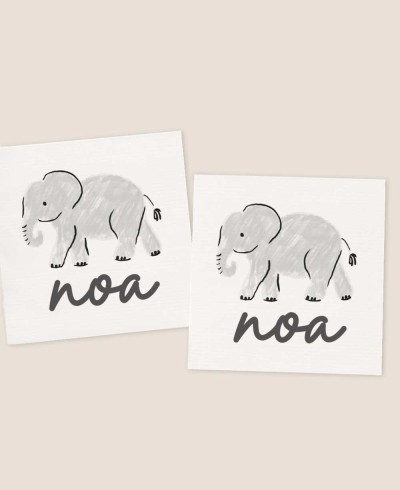 Adesivi quadrati per compleanni nella giungla