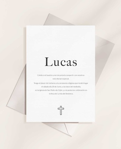 Trasera invitaciones de bautizo con foto niños