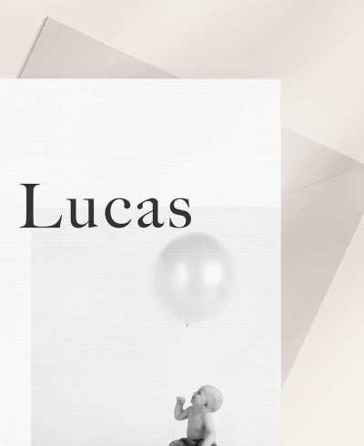 Zoom invitación de bautizo con fotografía infantil niño