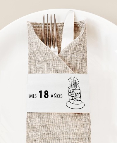 Porte-serviette pour gâteau d’anniversaire