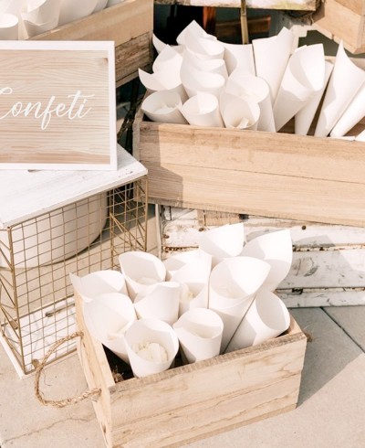 Cones de doces de casamento