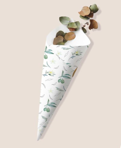 Blütenzapfen für Oliven- und Orangenblütenhochzeiten